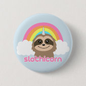 Niedlicher Slothunicorn-Abzeichen-Button-Knopf Button (Vorderseite)