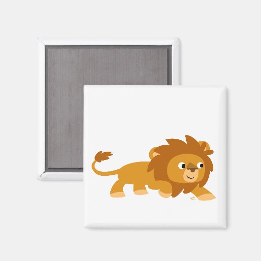 Niedlicher Smart Cartoon Lion Magnet (Vorderseite/Rückseite)