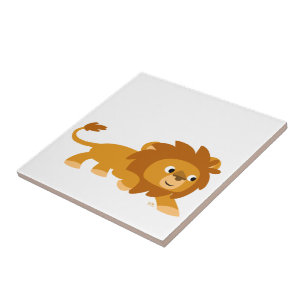 Niedlicher Smart Cartoon Lion Tile Fliese