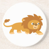 Niedlicher Smart Cartoon Lion Untersetzer (Vorne)
