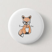 Niedlicher Smart Fox Button (Vorderseite)