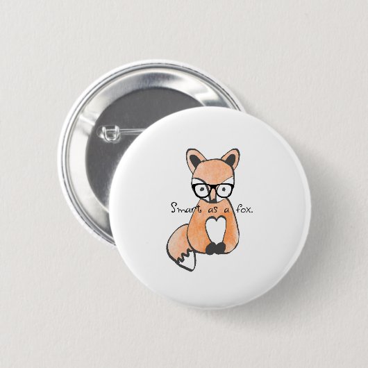 Niedlicher Smart Fox Button (Vorne & Hinten)