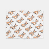 Niedlicher Smart Fox Fleecedecke (Vorderseite (Horizontal))