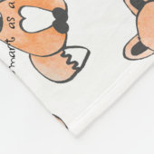 Niedlicher Smart Fox Fleecedecke (Ecke)