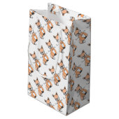 Niedlicher Smart Fox Kleine Geschenktüte (Rückseite Schrägansicht)