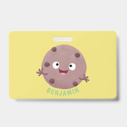 Niedlicher Smart-Schokolade-Chip-Cartoon Ausweis (Vorderseite)