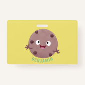 Niedlicher Smart-Schokolade-Chip-Cartoon Ausweis (Rückseite)