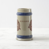 Niedlicher Smart-Schokolade-Chip-Cartoon Bierglas (Mittel)