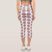 Niedlicher Smart-Schokolade-Chip-Cartoon Capri Leggings (Rückseite)