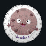 Niedlicher Smart-Schokolade-Chip-Cartoon Dartscheibe<br><div class="desc">Ein smartes Keks mit Schokoladenstückchen,  gezeichnet in einem niedlichen,  fröhlichen Cartoon-Illustrationsstil.</div>
