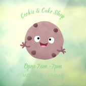 Niedlicher Smart-Schokolade-Chip-Cartoon Fensteraufkleber (Blatt 3)