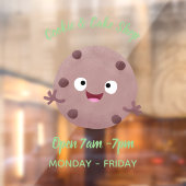 Niedlicher Smart-Schokolade-Chip-Cartoon Fensteraufkleber (Blatt 2)