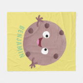 Niedlicher Smart-Schokolade-Chip-Cartoon Fleecedecke (Vorderseite (Horizontal))