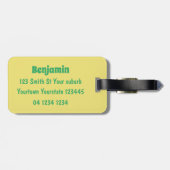 Niedlicher Smart-Schokolade-Chip-Cartoon Gepäckanhänger (Rückseite horizontal)