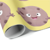 Niedlicher Smart-Schokolade-Chip-Cartoon Geschenkpapier (Rolleneckpunkt)