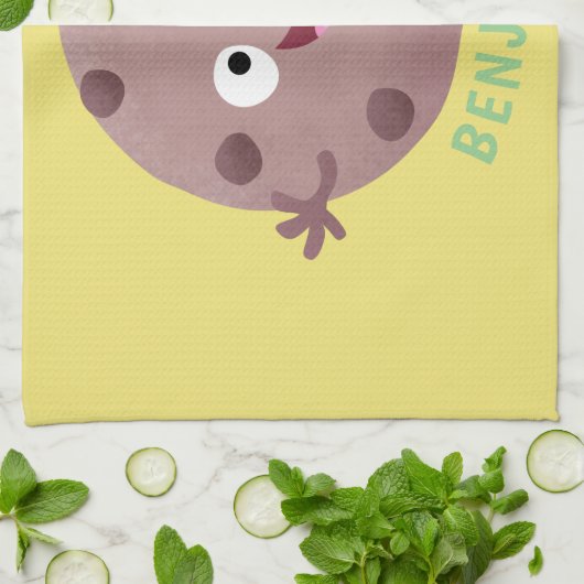 Niedlicher Smart-Schokolade-Chip-Cartoon Geschirrtuch (Gefaltet)