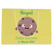 Niedlicher Smart-Schokolade-Chip-Cartoon Große Geschenktüte (Rückseite)