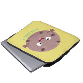 Niedlicher Smart-Schokolade-Chip-Cartoon Laptopschutzhülle (Vorne Knopf)