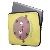 Niedlicher Smart-Schokolade-Chip-Cartoon Laptopschutzhülle (Vorderseite Links)