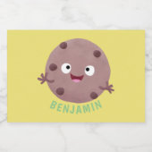 Niedlicher Smart-Schokolade-Chip-Cartoon Lebensmitteletikett (Einzelnes Label)