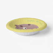 Niedlicher Smart-Schokolade-Chip-Cartoon Pappteller (Gewinkelt)