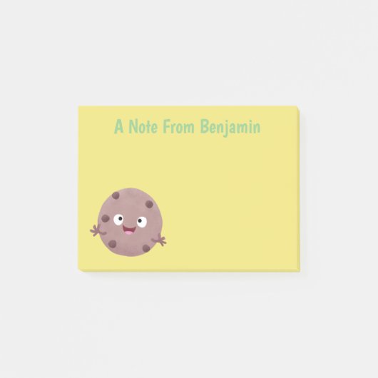 Niedlicher Smart-Schokolade-Chip-Cartoon Post-it Klebezettel (Vorderseite)
