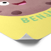 Niedlicher Smart-Schokolade-Chip-Cartoon Poster (Ecke)
