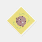 Niedlicher Smart-Schokolade-Chip-Cartoon Serviette (Ecke)