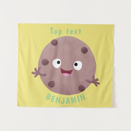 Niedlicher Smart-Schokolade-Chip-Cartoon Wandteppich (Vorderseite (Horizontal))