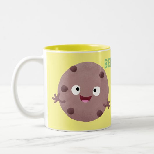 Niedlicher Smart-Schokolade-Chip-Cartoon Zweifarbige Tasse (Links)