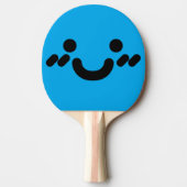 Niedlicher Smiley Blue Ping Pong Paddle Tischtennis Schläger (Vorderseite)