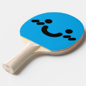 Niedlicher Smiley Blue Ping Pong Paddle Tischtennis Schläger (Vorderseite)