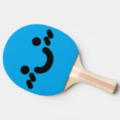 Niedlicher Smiley Blue Ping Pong Paddle Tischtennis Schläger (Seitenansicht)