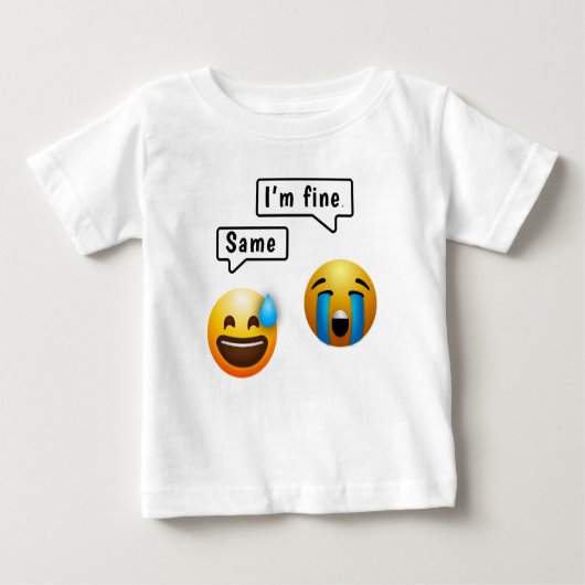 Niedlicher Smiley Emoji Baby Kleidung Baby T-shirt (Vorderseite)