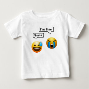 Niedlicher Smiley Emoji Baby Kleidung T-shirt