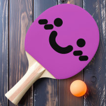Niedlicher Smiley Lila Ping Pong Paddle