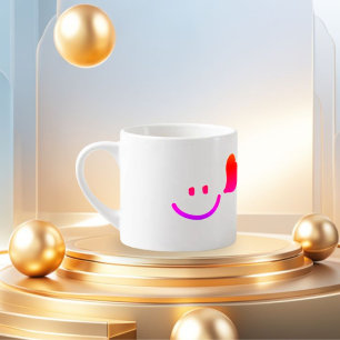 Niedlicher Smiley mit dem Herzen - Minimalistische Espressotasse
