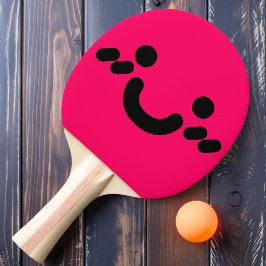 Niedlicher Smiley Pink Ping Pong Paddle Tischtennis Schläger