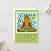 Niedlicher Snail Comfort Food Happy Fall Karte (Vorderseite/Rückseite Beispiel)