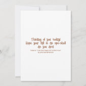 Niedlicher Snail Comfort Food Happy Fall Karte (Rückseite)