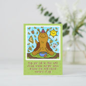 Niedlicher Snail Comfort Food Happy Fall Postkarte (Stehend Vorderseite)