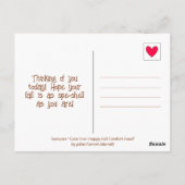 Niedlicher Snail Comfort Food Happy Fall Postkarte (Rückseite)