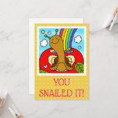 Niedlicher Snail Teacher Vielen Dank Karte (Vorderseite/Rückseite Beispiel)