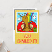 Niedlicher Snail Teacher Vielen Dank Karte (Vorderseite/Rückseite Beispiel)