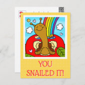 Niedlicher Snail Teacher Vielen Dank Postkarte (Vorne/Hinten)
