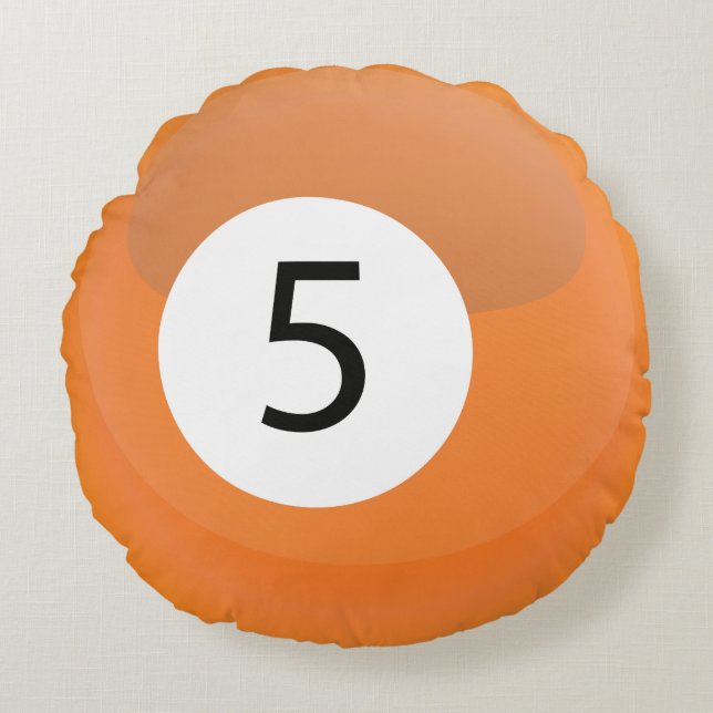 Niedlicher Snookerpool Billiardball Rundes Kissen (Vorderseite)