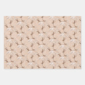 Niedlicher Snow Sparrow Wasserfarbe Handgestrichen Geschenkpapier Set (Vorderseite 3)