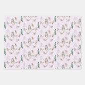 Niedlicher Snow Sparrow Wasserfarbe Handgestrichen Geschenkpapier Set (Vorderseite)