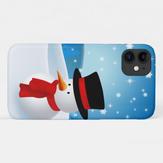 Niedlicher Snowman Case-Mate iPhone Hülle (Rückseite (Horizontal))