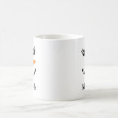 Niedlicher Snowman-Gesicht Personalisierter Name Kaffeetasse (Mittel)